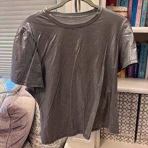 Skims metallic silver tee